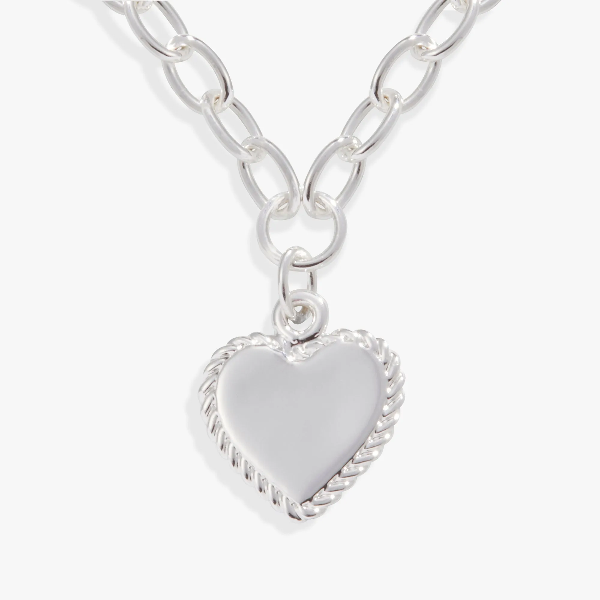 'Bride' Heart Charm Bracelet, Adjustable