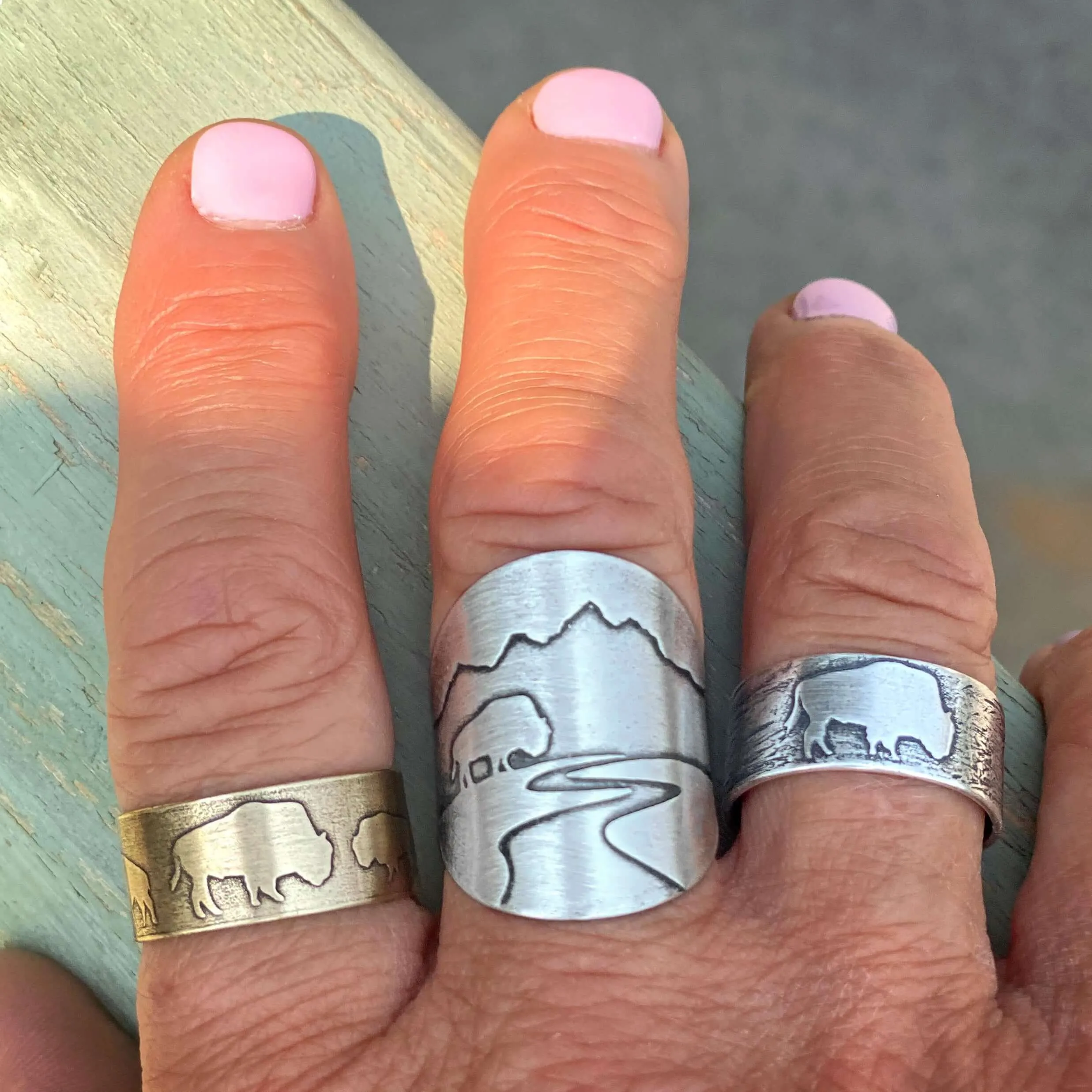 Buff in the Tetons Adjustable Ring