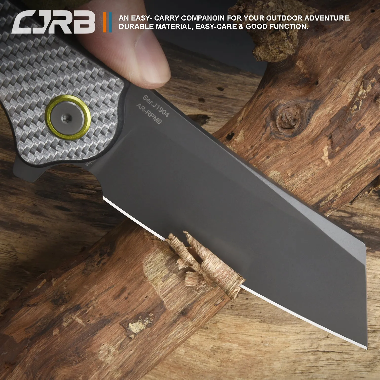 CJRB Crag J1904 AR-RPM9 Steel Blade Steel Handle Folding Knives