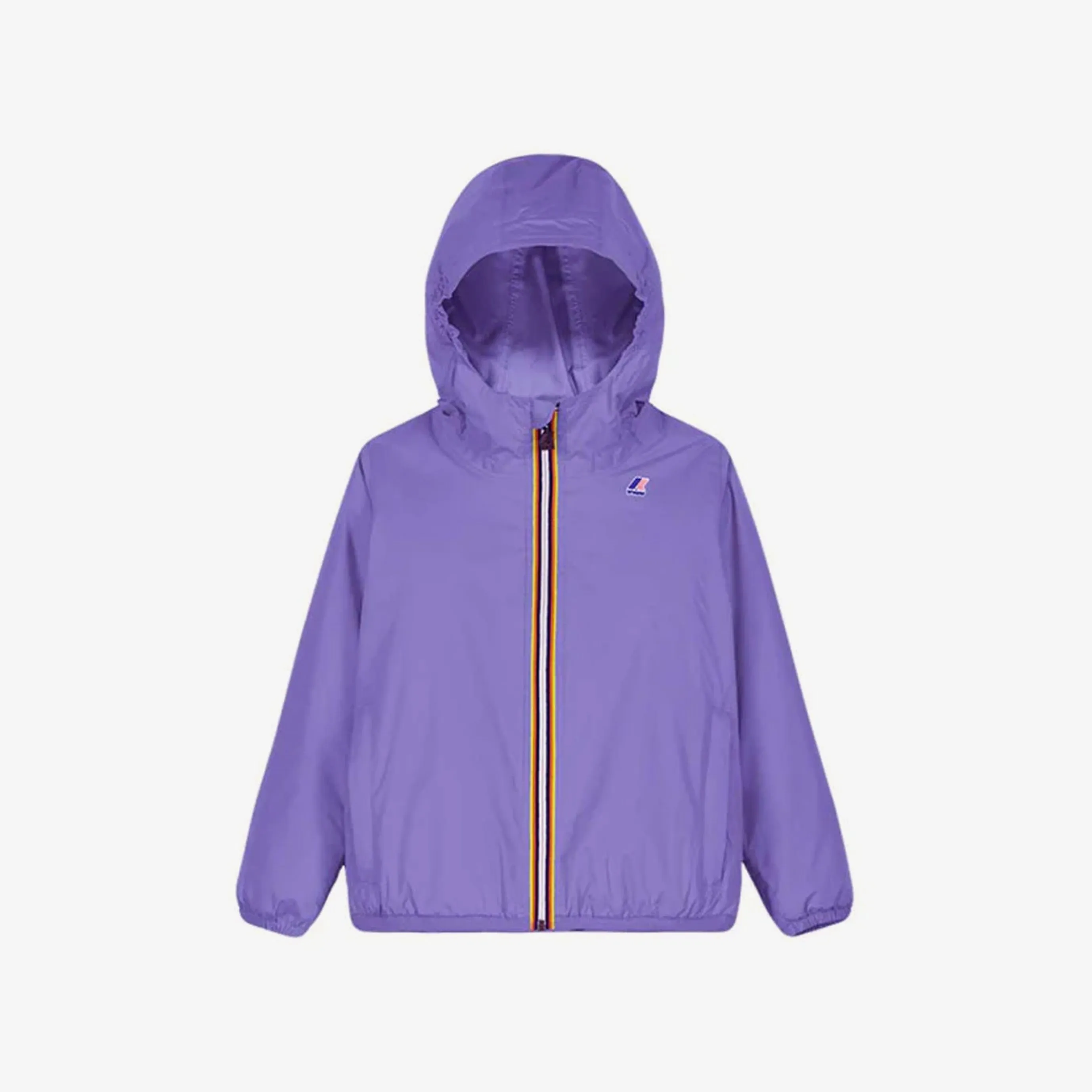 Claude - Kids Packable Full Zip Rain Jacket in Violet