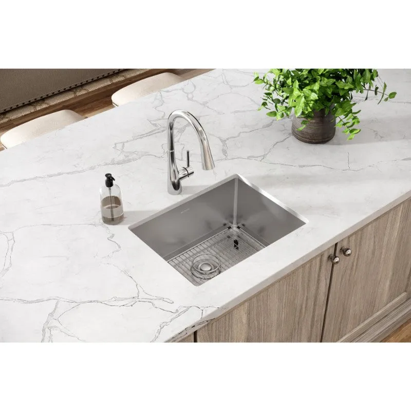 Crosstown 18.25" x 23.5" x 10" Stainless Steel Single-Basin Undermount Kitchen Sink - Tight Corners