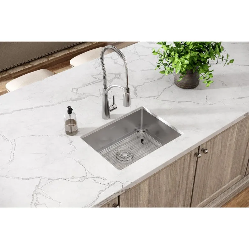 Crosstown 18.25" x 23.5" x 8" Stainless Steel Single-Basin Undermount Kitchen Sink Kit