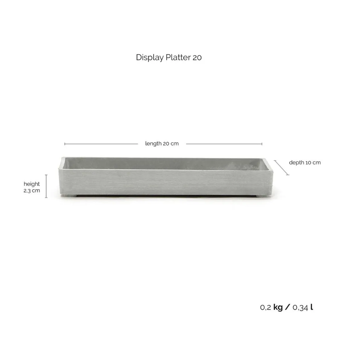 Ecopots Display Platter White Grey