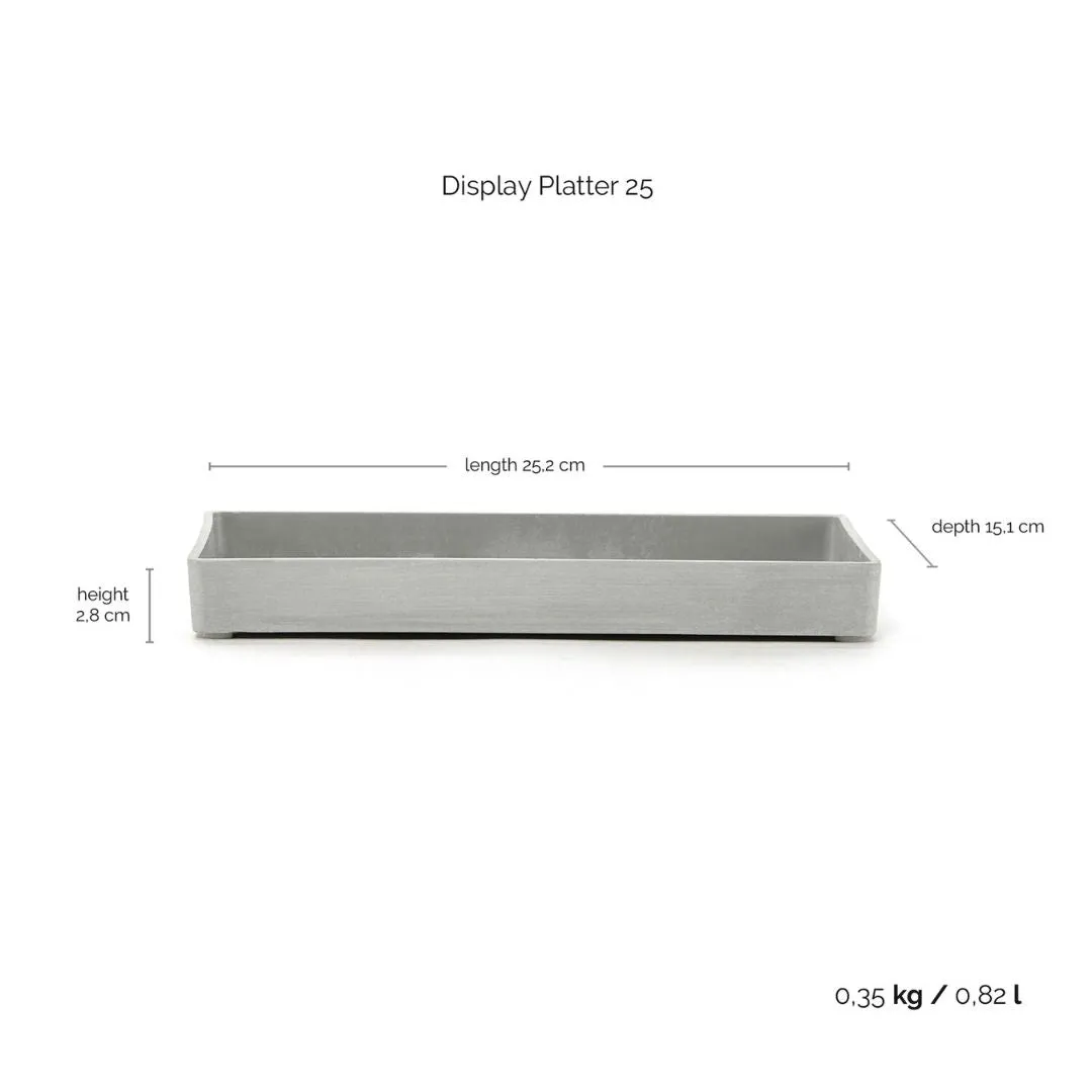 Ecopots Display Platter White Grey