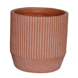 Fiberclay Taper Cylinder Planter - Terra Cotta - 15-inch