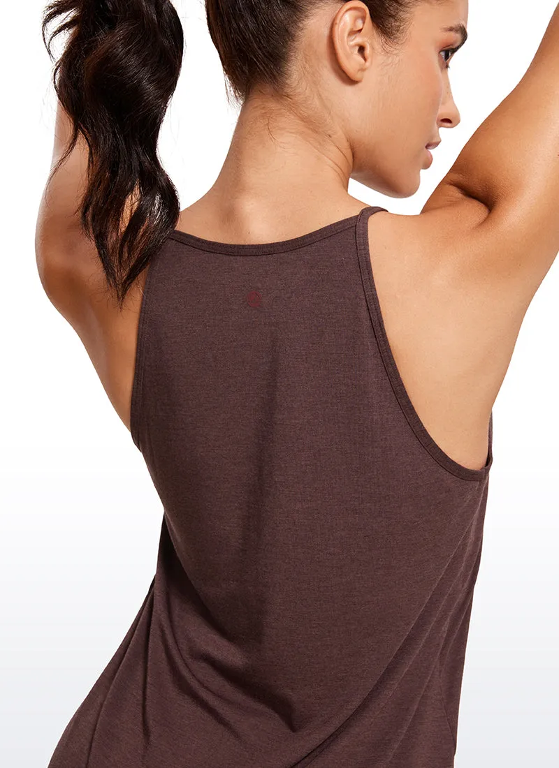 Halter Hip-Length High Neck Tank