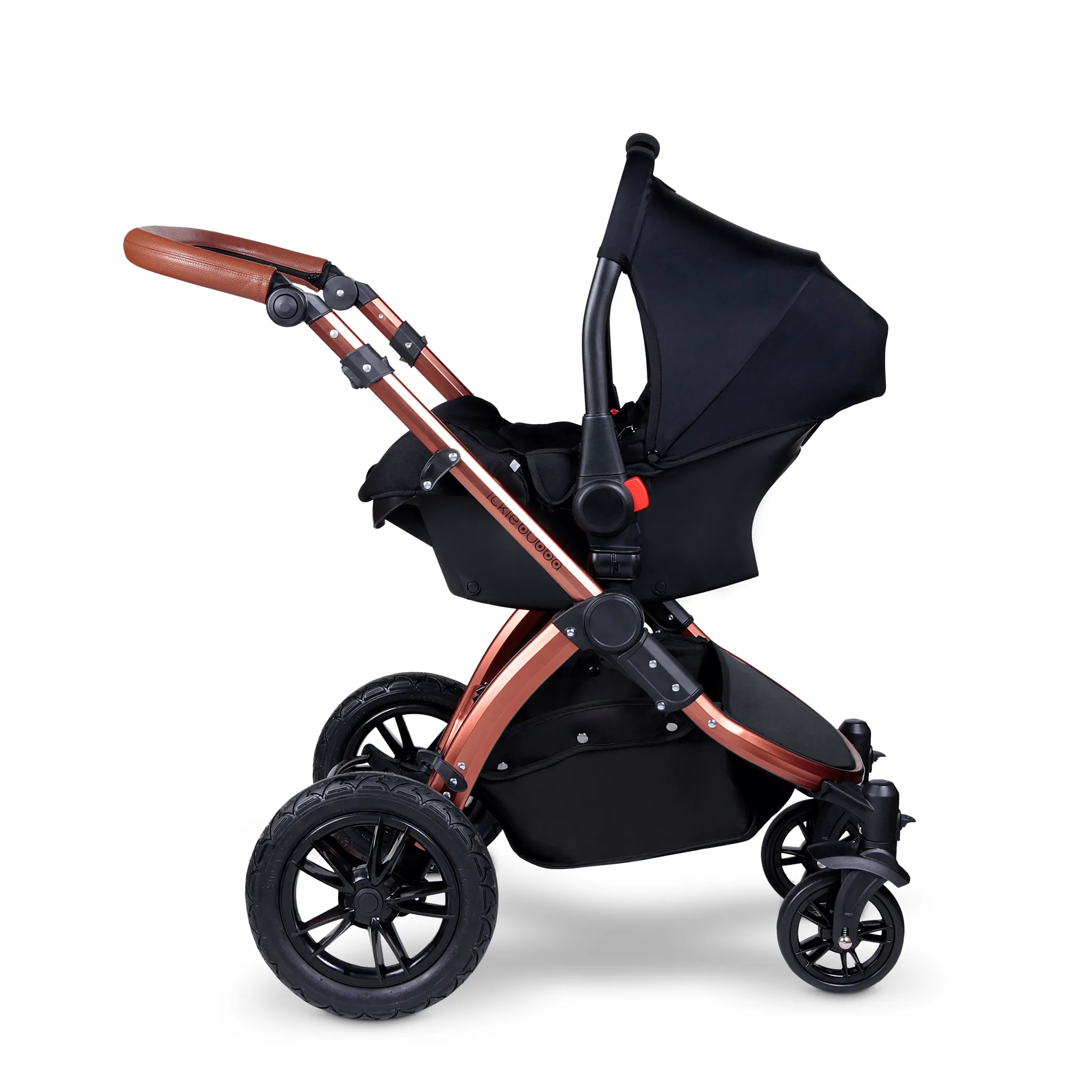 Ickle Bubba Stomp V4 Galaxy Travel System with ISOFIX Base Bronze/Midnight