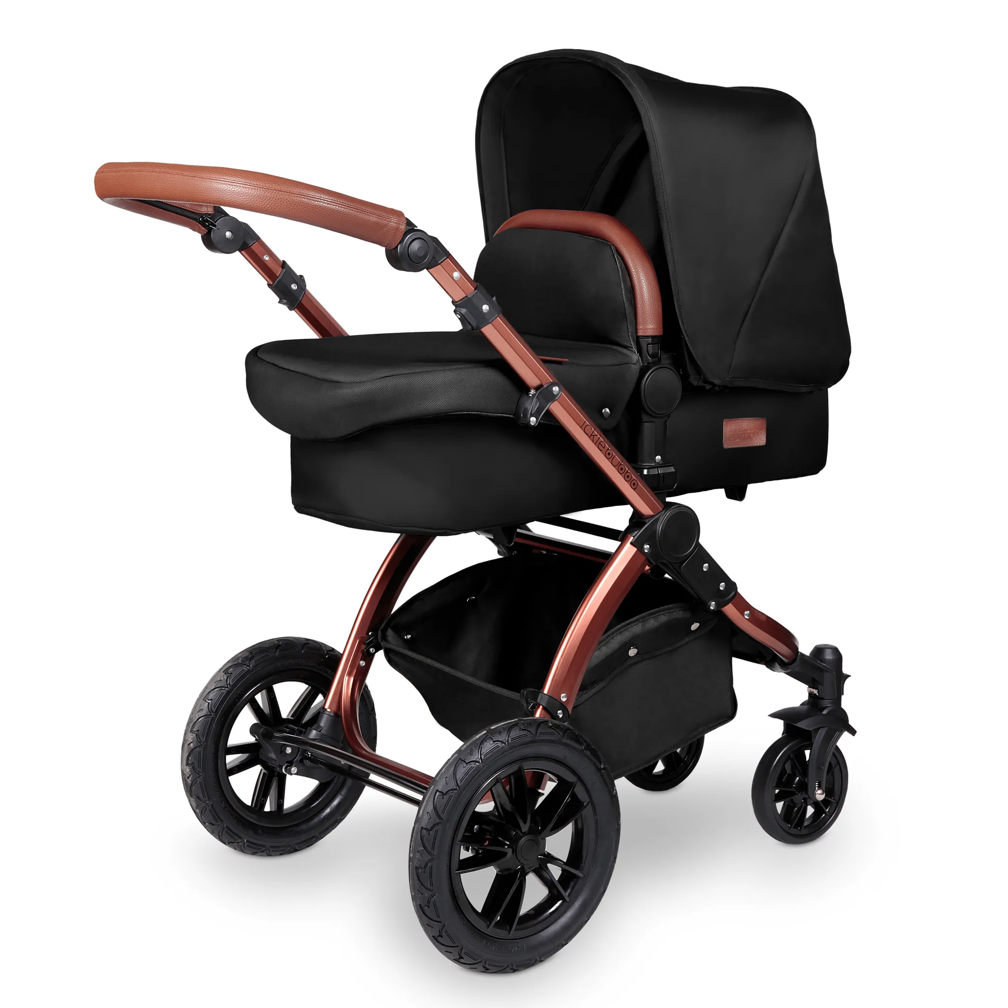 Ickle Bubba Stomp V4 Galaxy Travel System with ISOFIX Base Bronze/Midnight