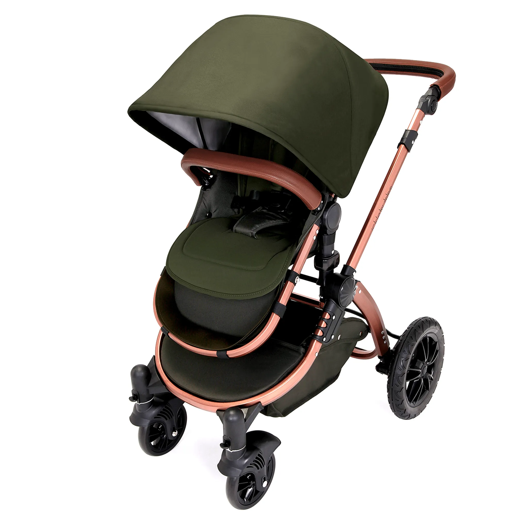 Ickle Bubba Stomp V4 Galaxy Travel System with ISOFIX Base Bronze/Woodland