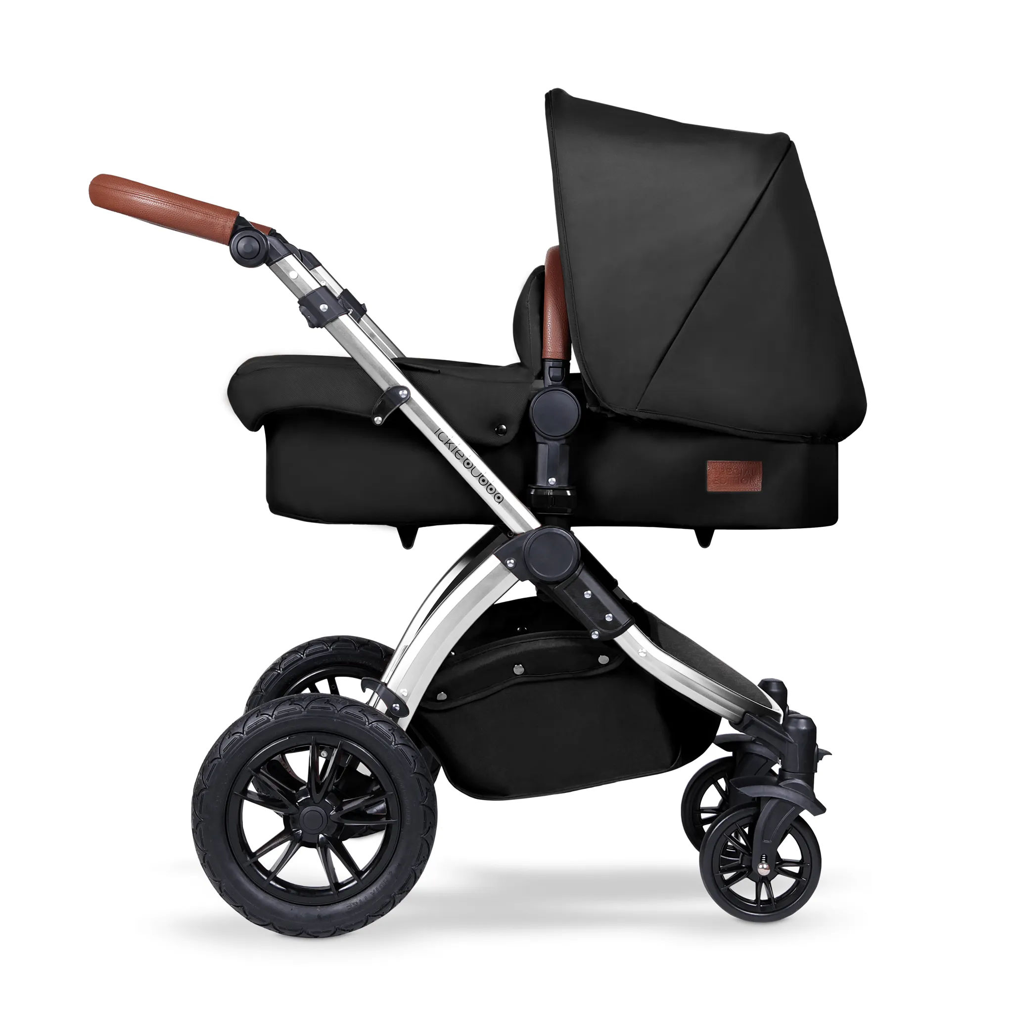 Ickle Bubba Stomp V4 Galaxy Travel System with ISOFIX Base Chrome/Midnight