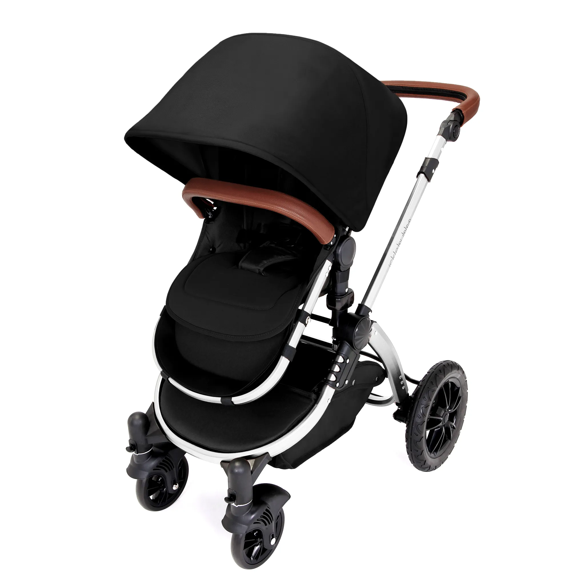 Ickle Bubba Stomp V4 Galaxy Travel System with ISOFIX Base Chrome/Midnight