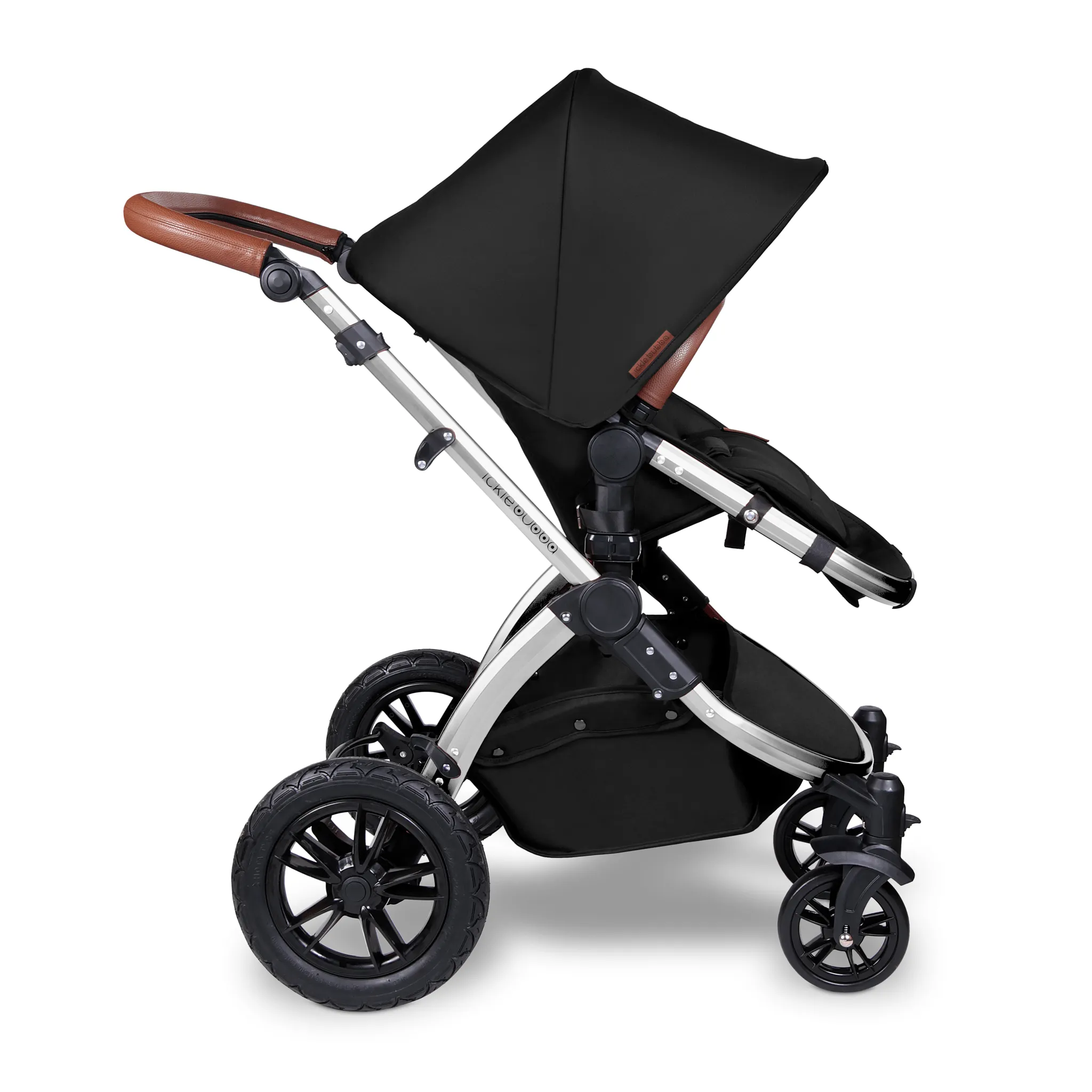 Ickle Bubba Stomp V4 Galaxy Travel System with ISOFIX Base Chrome/Midnight