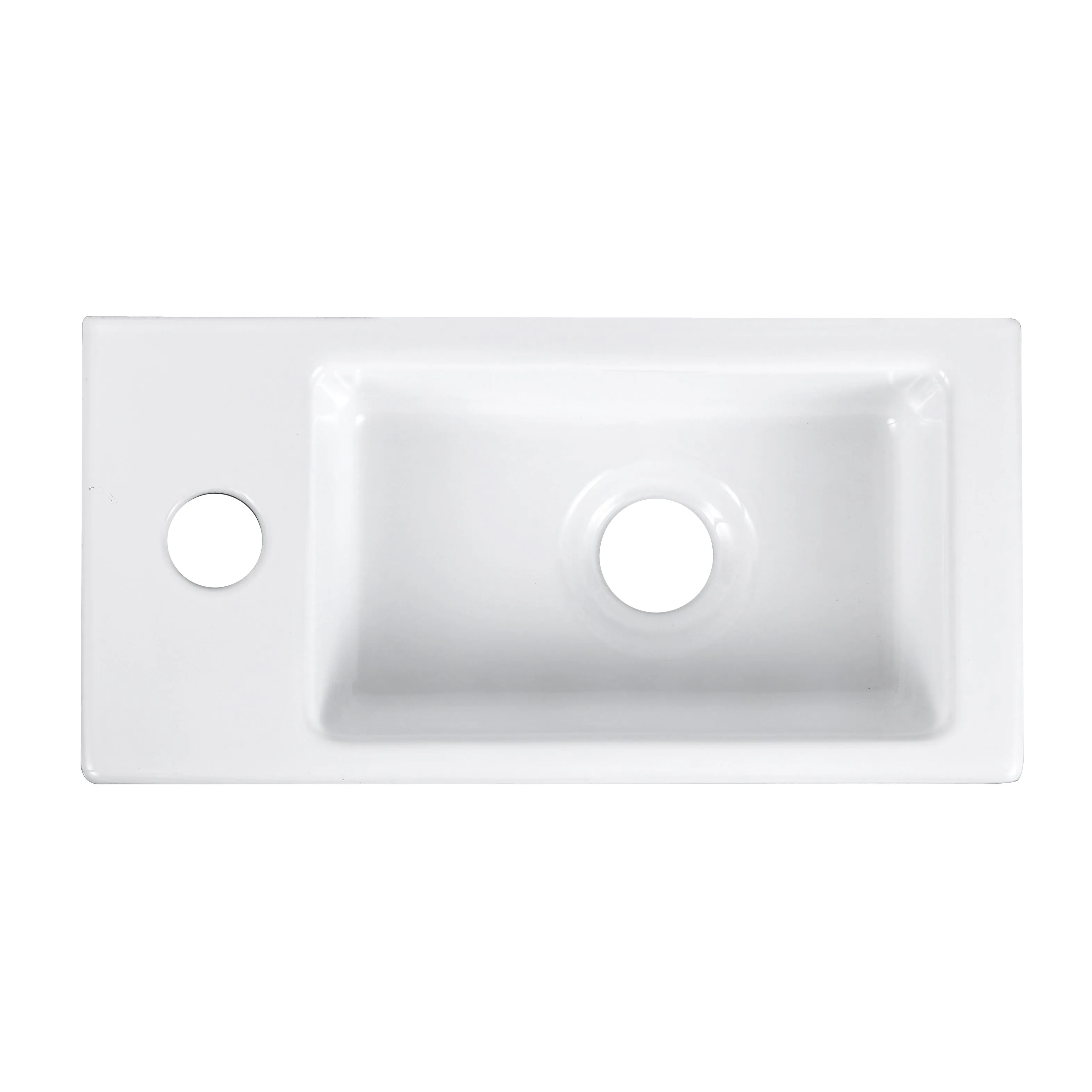 LIBERTY 14" Rectangular Wall-Mount Bathroom Sink, Space-Saving With Multiple Colors