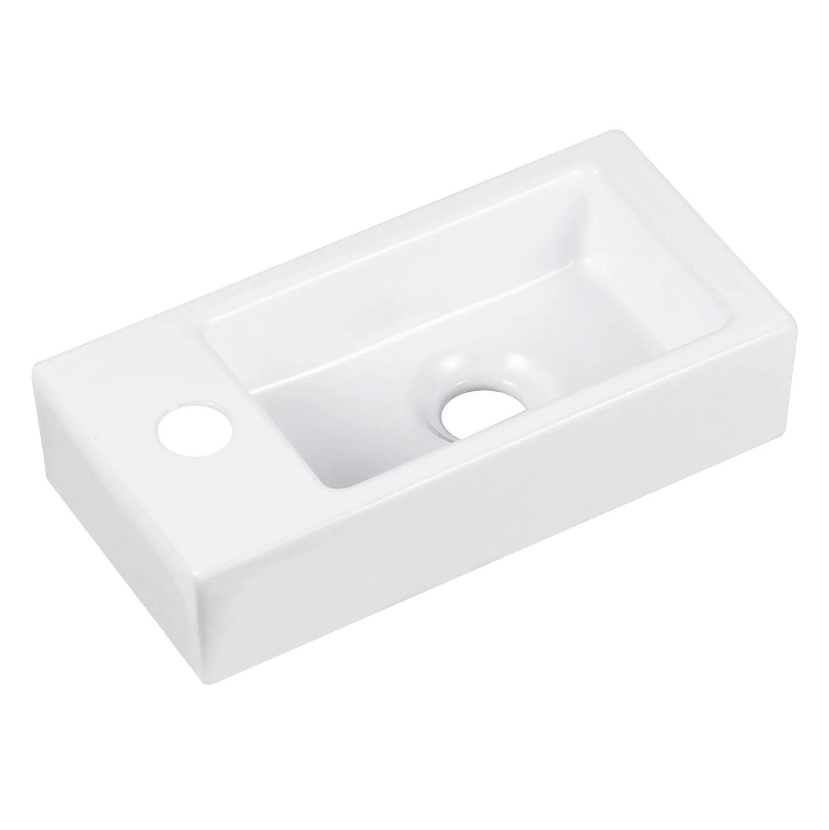 LIBERTY 14" Rectangular Wall-Mount Bathroom Sink, Space-Saving With Multiple Colors