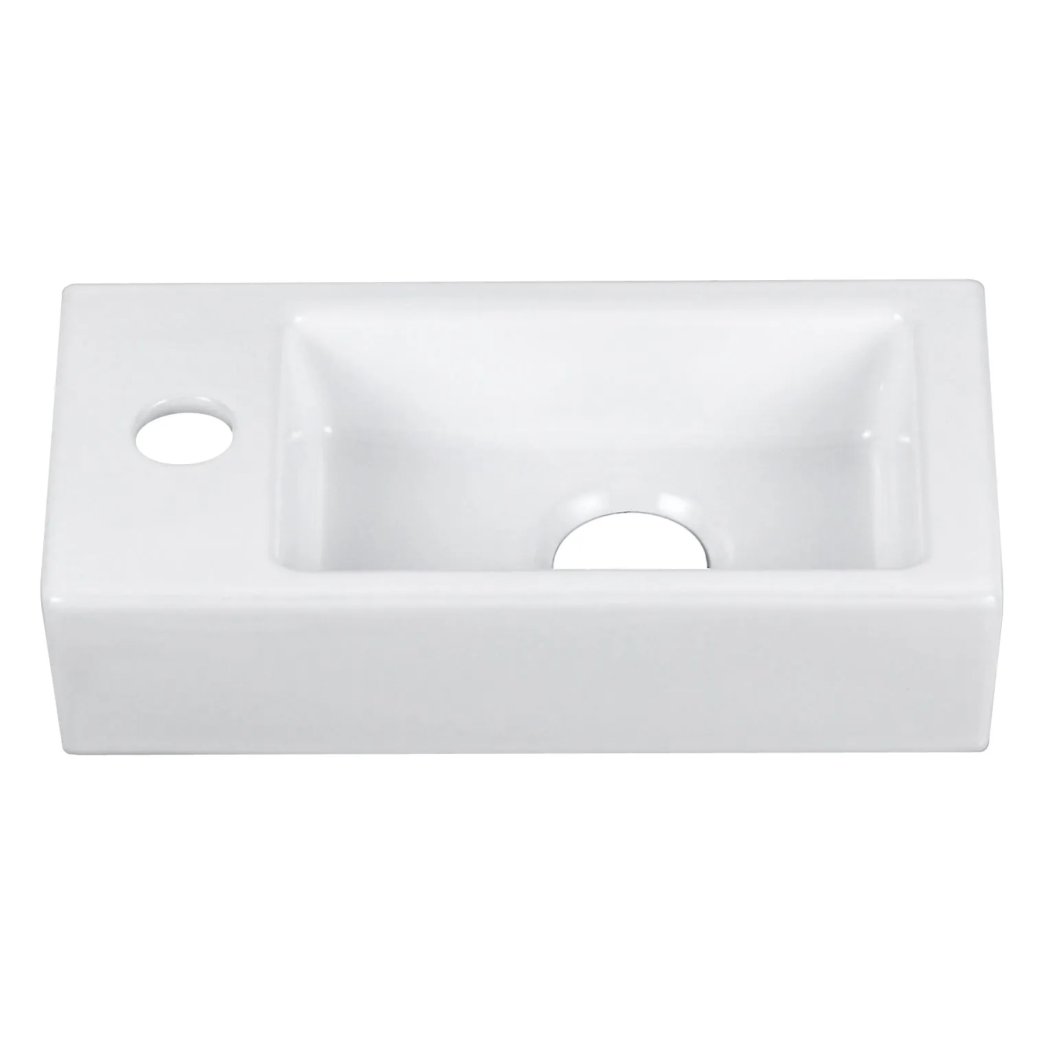 LIBERTY 14" Rectangular Wall-Mount Bathroom Sink, Space-Saving With Multiple Colors