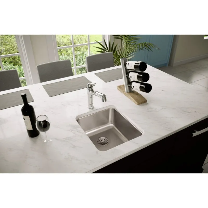 Lustertone Classic 18.5" x 16" x 7.88" Stainless Steel Single-Basin Undermount Kitchen Sink