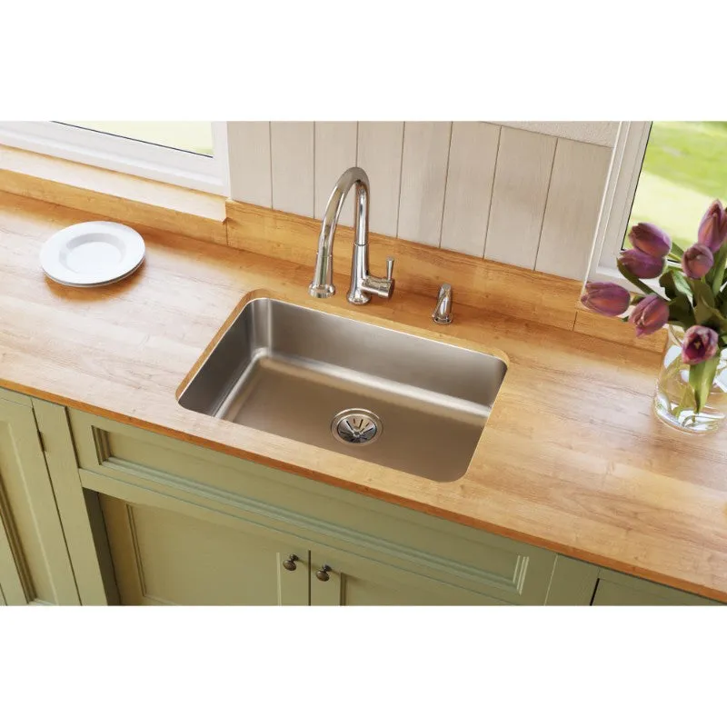 Lustertone Classic 18.5" x 26.5" x 8" Stainless Steel Single-Basin Undermount Kitchen Sink