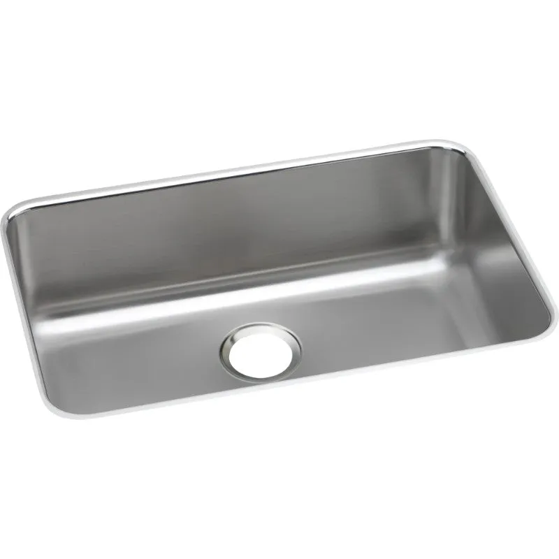 Lustertone Classic 18.5" x 26.5" x 8" Stainless Steel Single-Basin Undermount Kitchen Sink