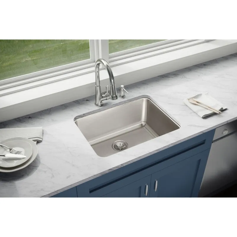 Lustertone Classic 19.25" x 25.5" x 10" Stainless Steel Single-Basin Undermount Kitchen Sink