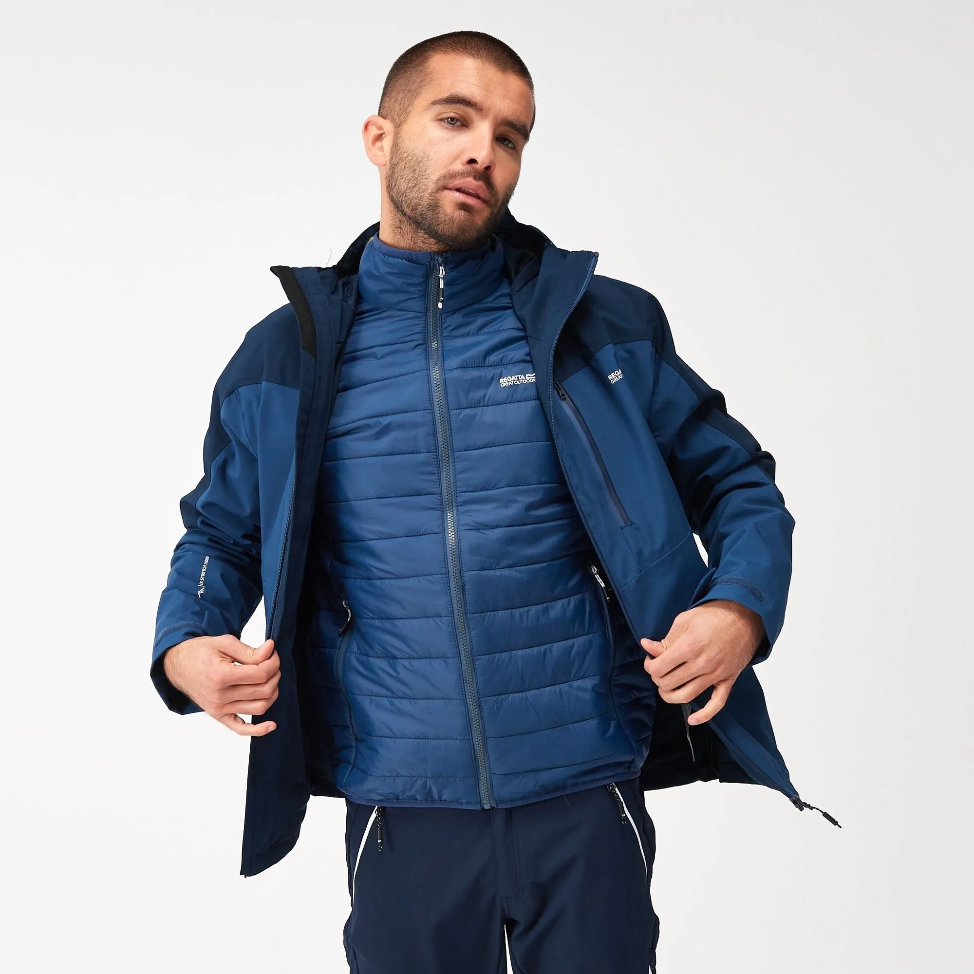 Regatta Men's Wentwood VIII 3-In-1 Waterproof Jacket Navy