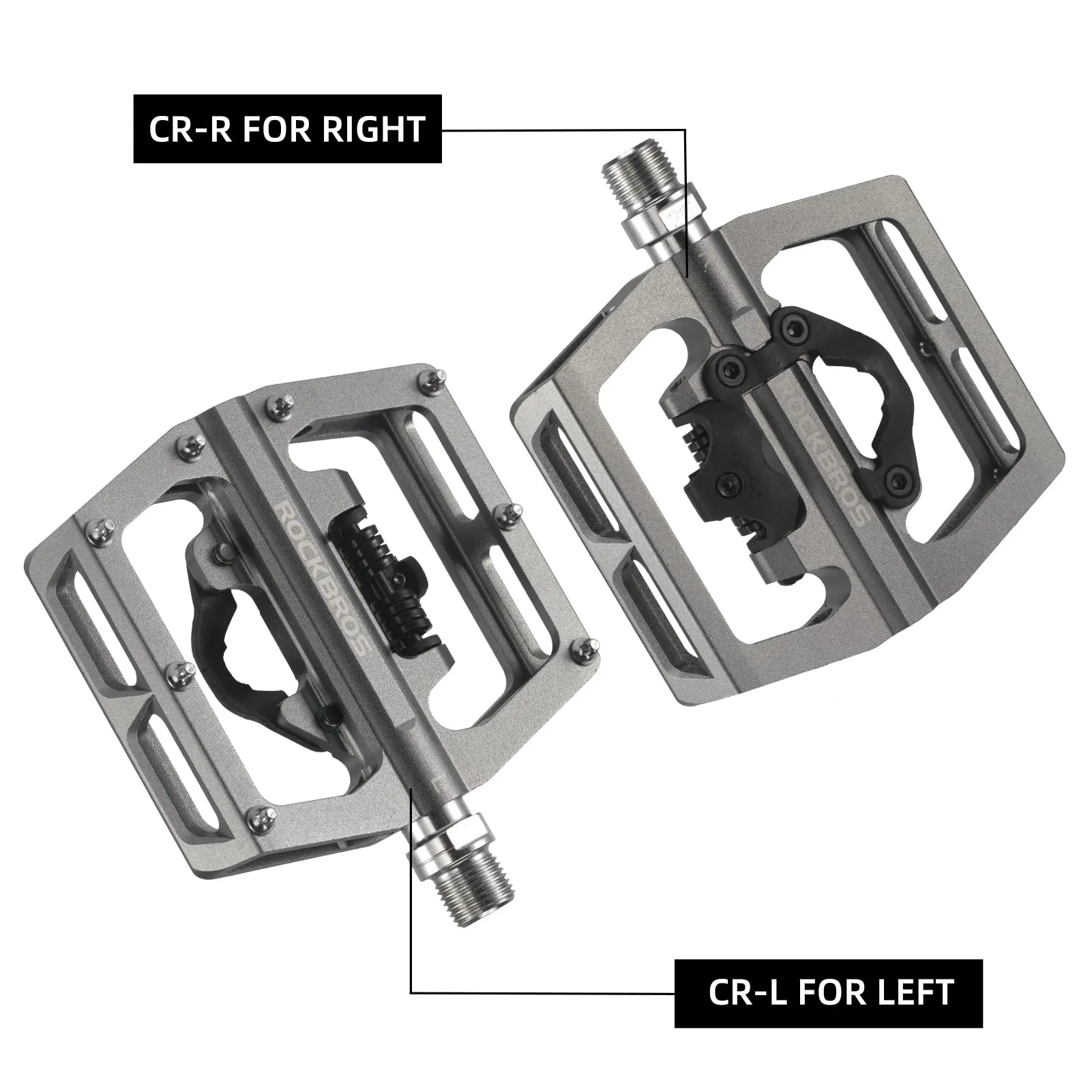 ROCKBROS MTB Aluminum Bike Pedals Compatible with SPD