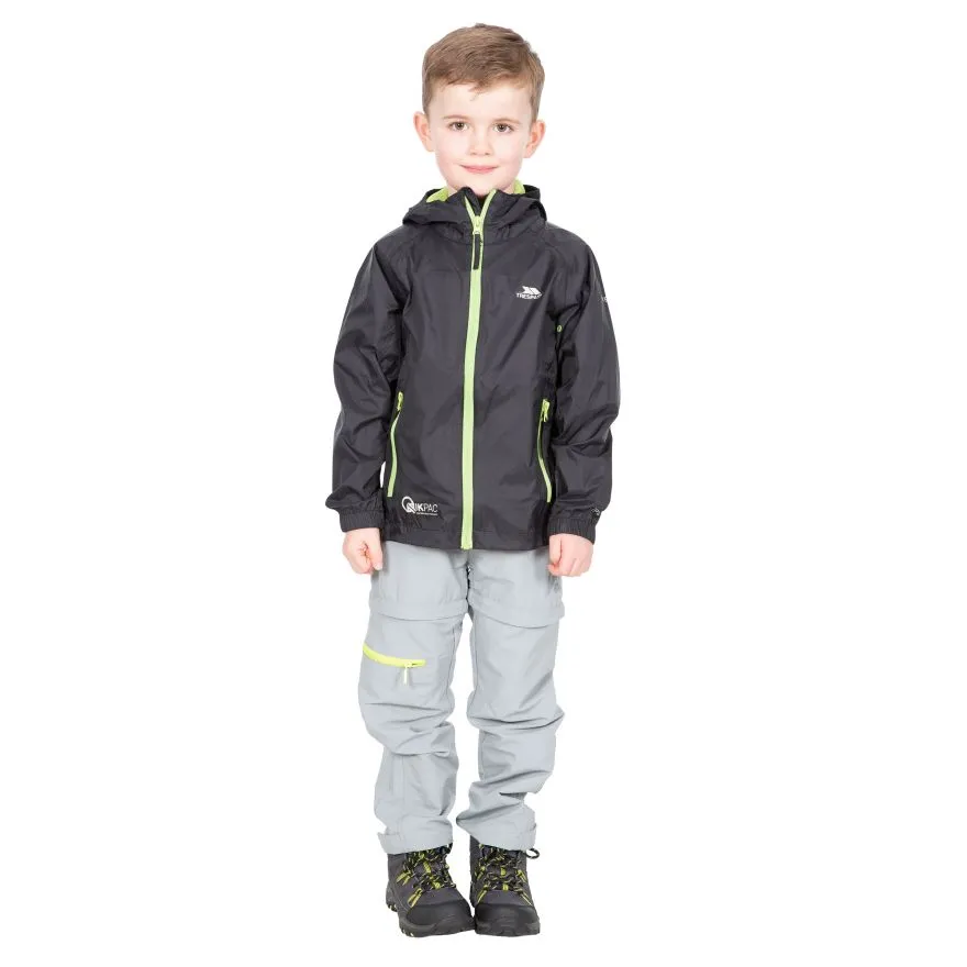 Trespass Qikpac Kids Rain Jacket