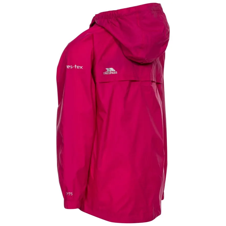 Trespass Qikpac Kids Rain Jacket