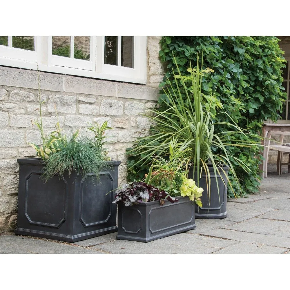 Woodlodge 27cm Black Chelsea Square Planter