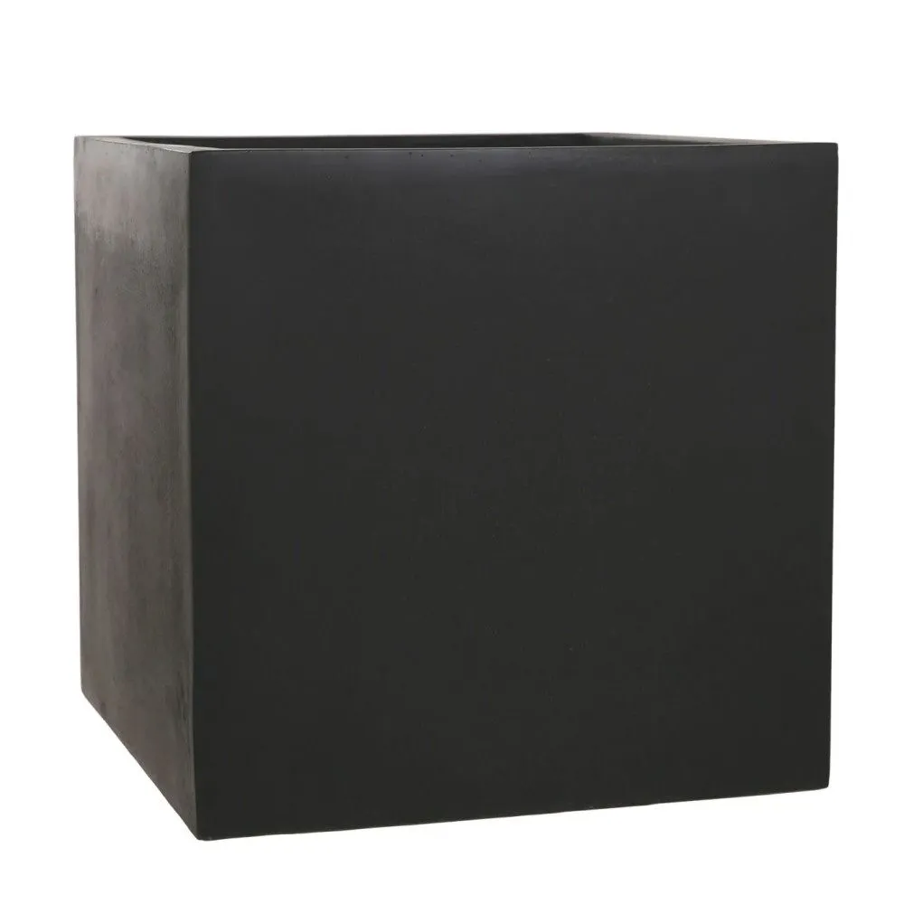 Woodlodge 42cm Black Polylite Cube Planter